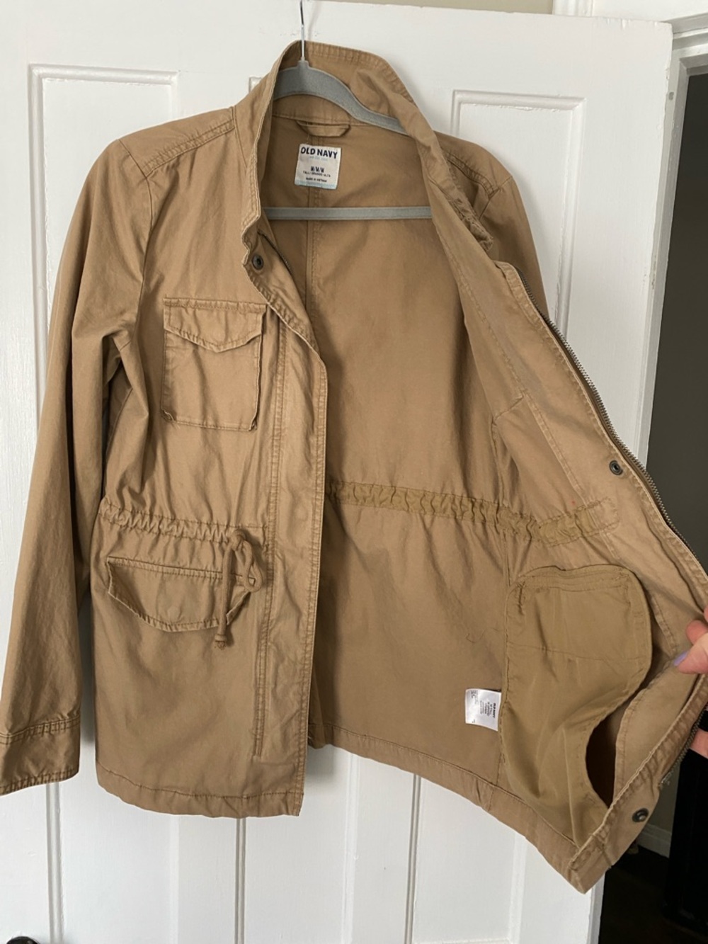 Old Navy Khaki Drawstring Utility Jacket - Picture 5 of 7